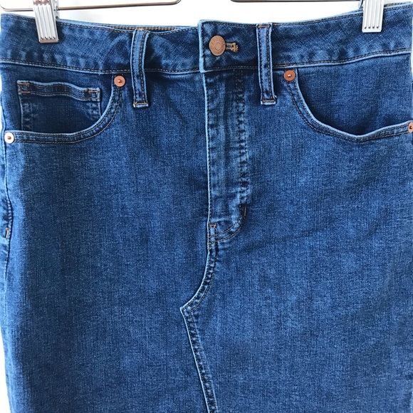 Madewell denim raw hem jean skirt - Picture 4 of 10